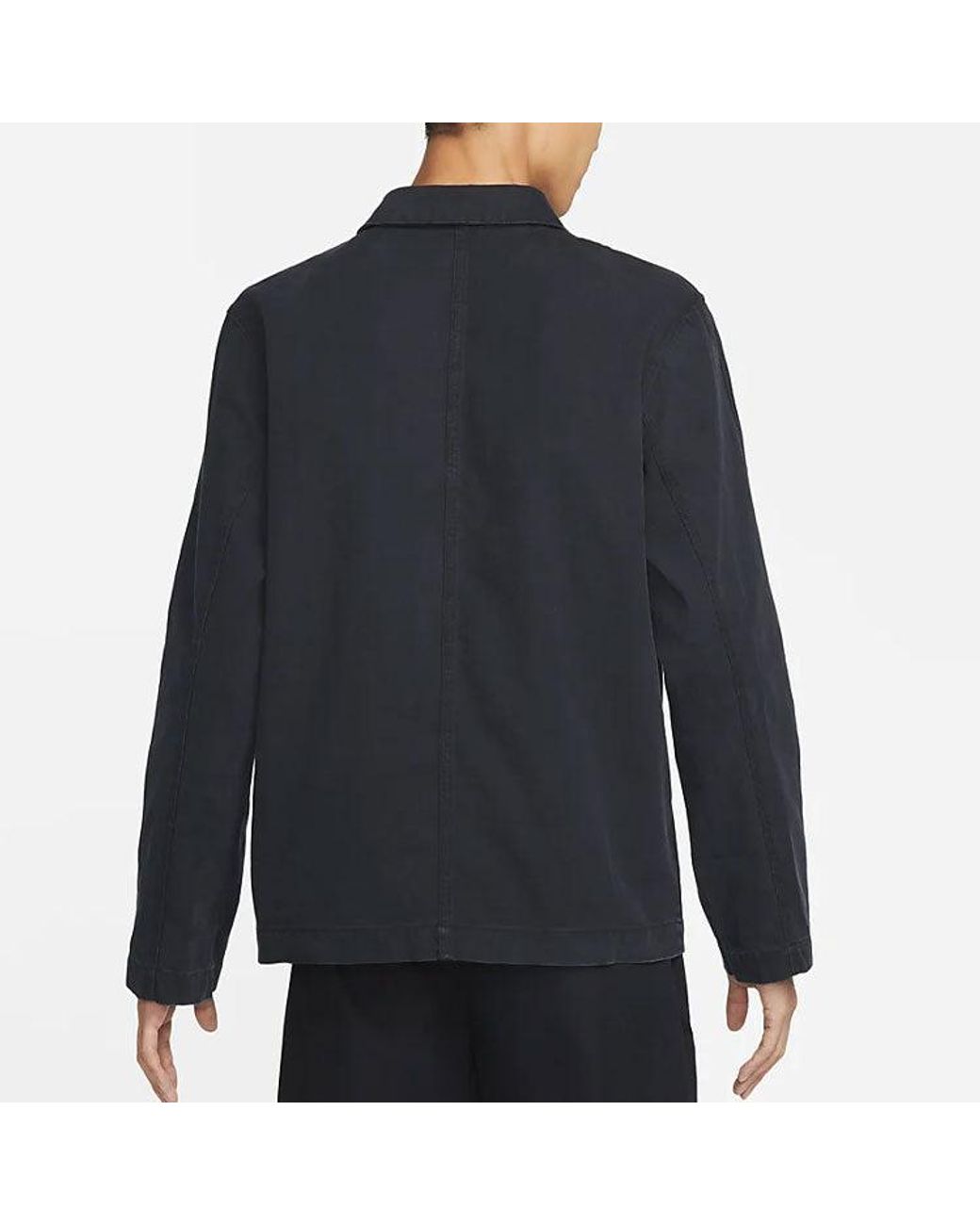 Nike Blue Solid Color Logo Lapel Casual Long Sleeves Autumn Jacket for men
