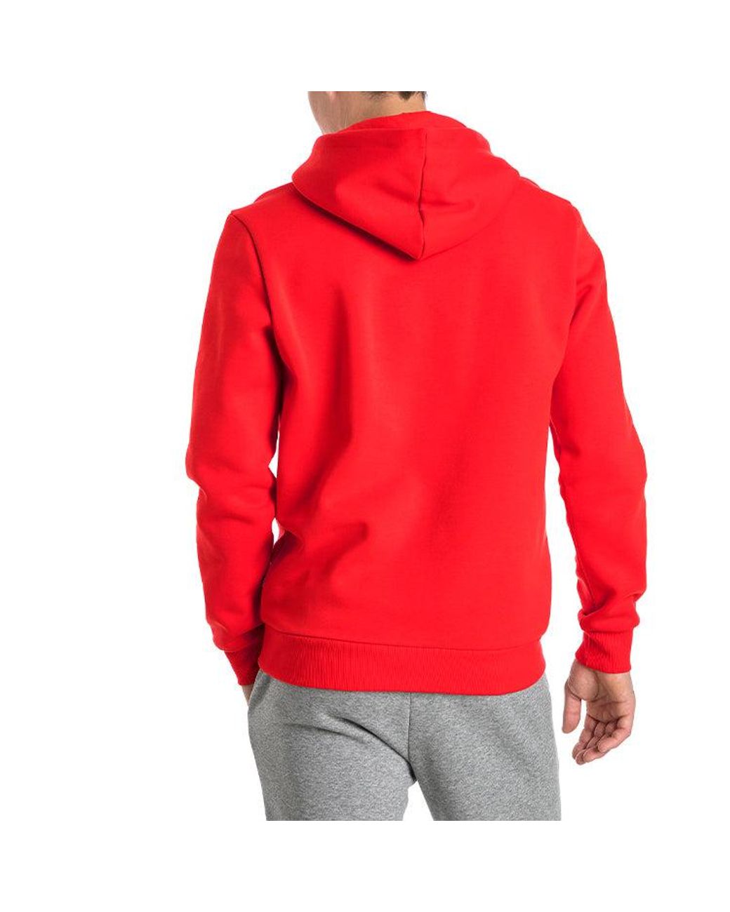 PUMA Red Casual Drawstring Hooded Fleece Lined Stay Warm Printing for men