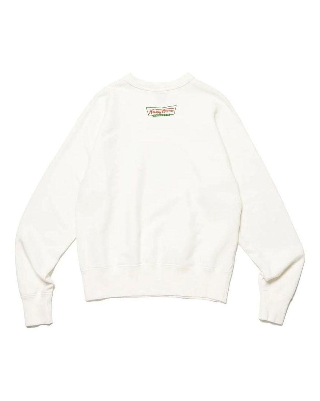 Human Made White X Krispy Kreme Graphic Long Sleeve T-Shirt for men