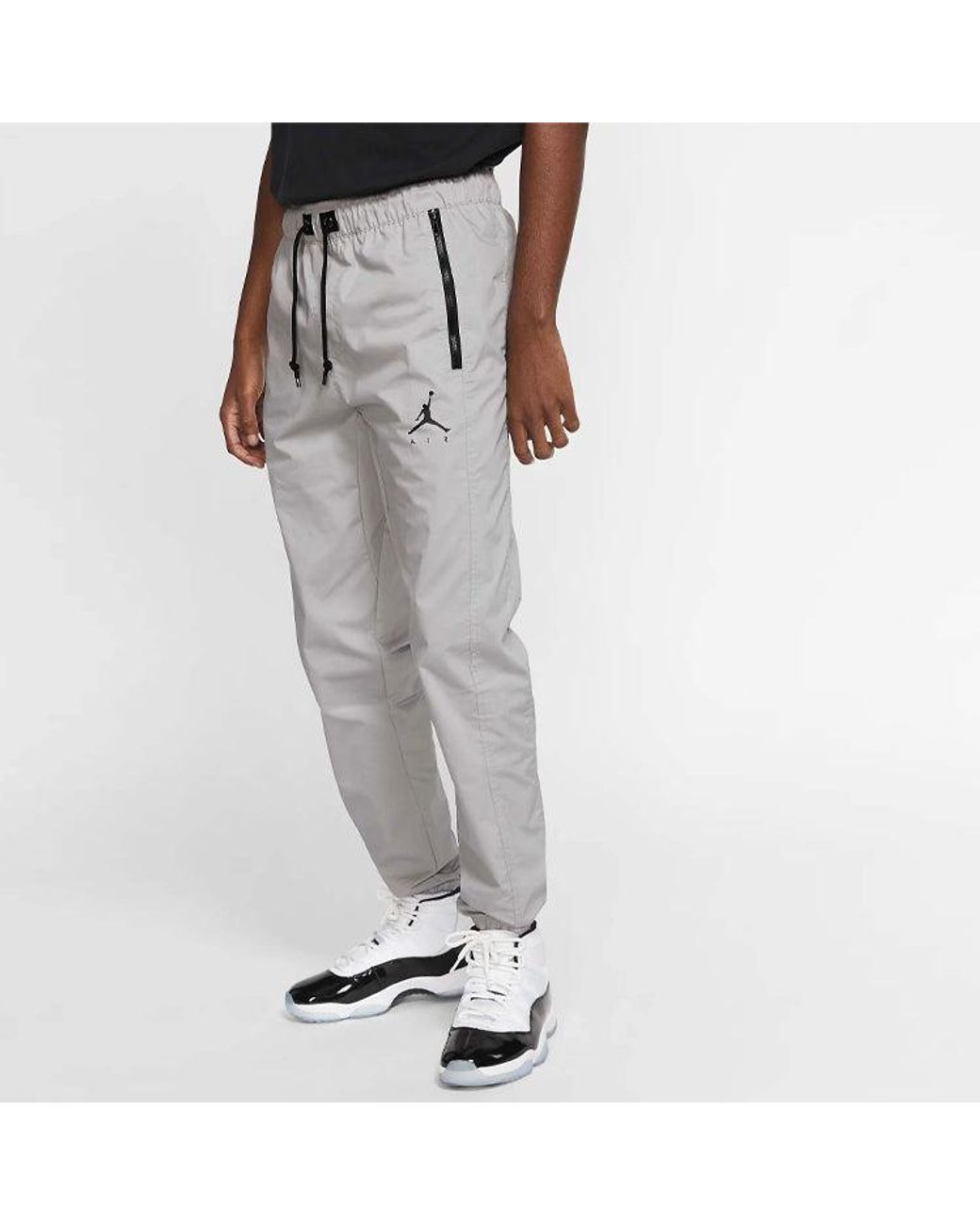 Nike Gray Jumpman Casual Woven Sports Pants for men