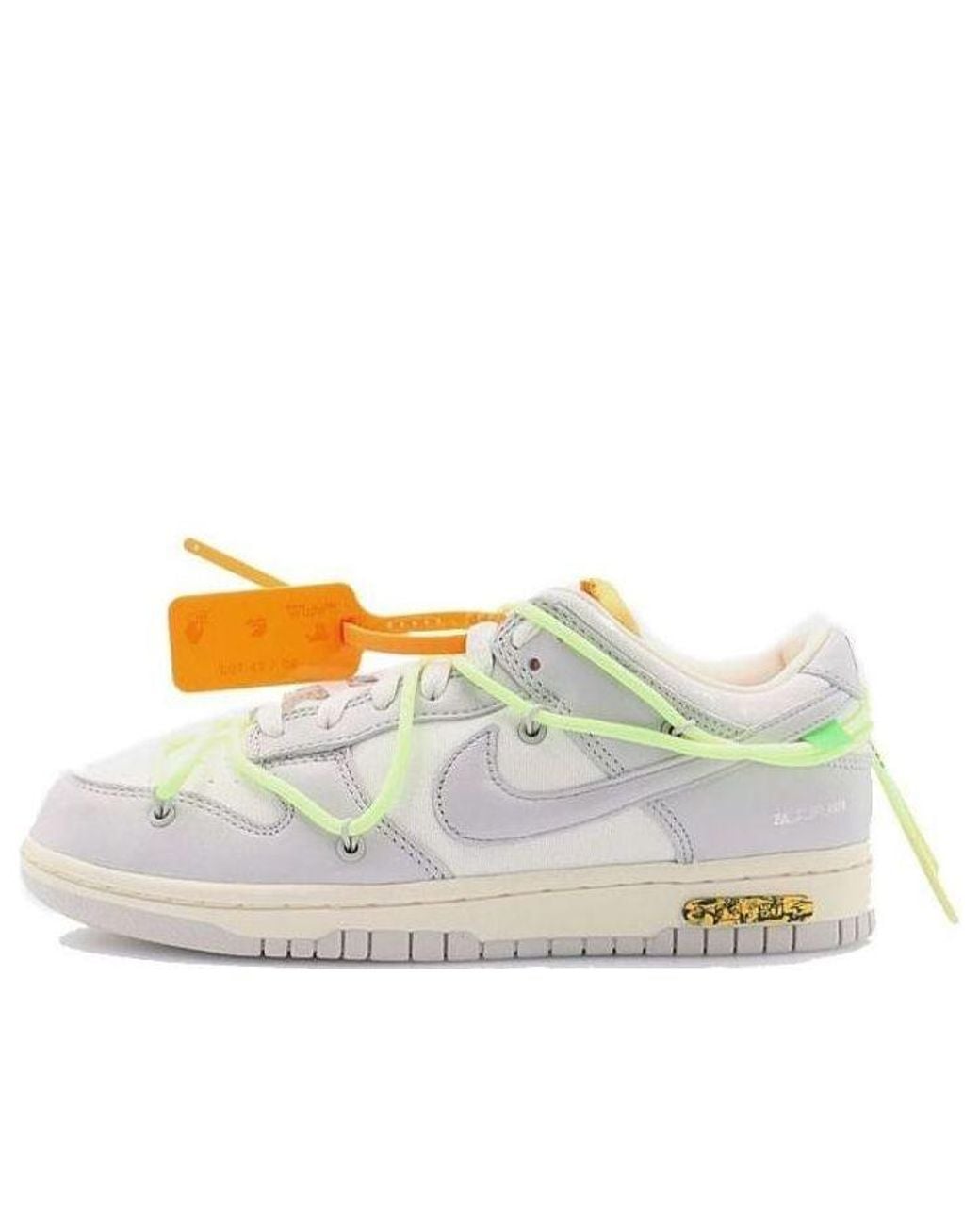 Nike Gray X Off- Dunk Low 'Lot 43 Of 50' for men