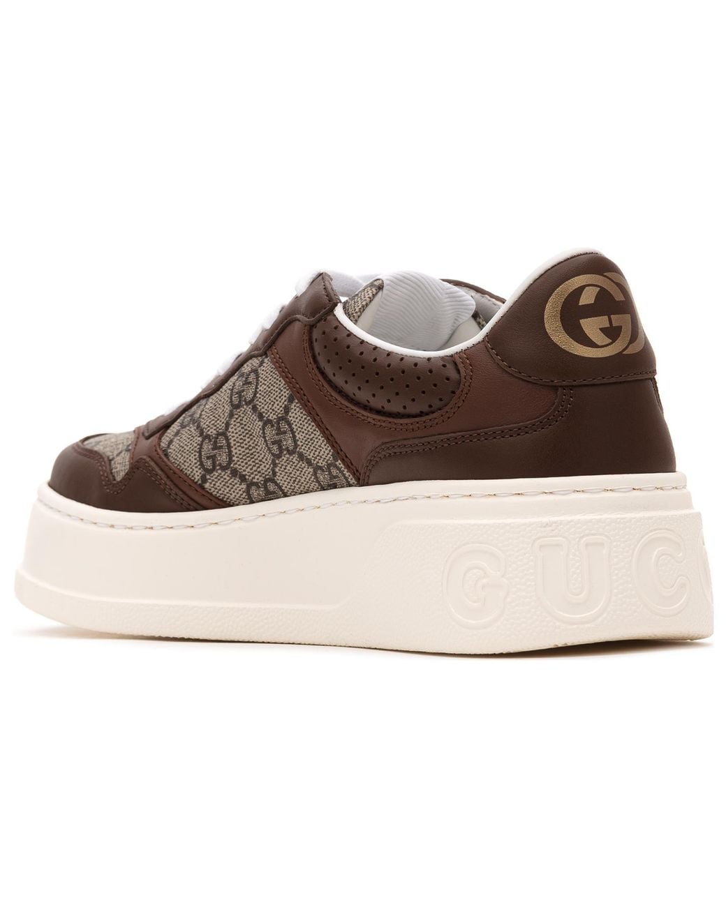 Gucci Brown (Wmns) Leather Gg Sneaker 'Light'