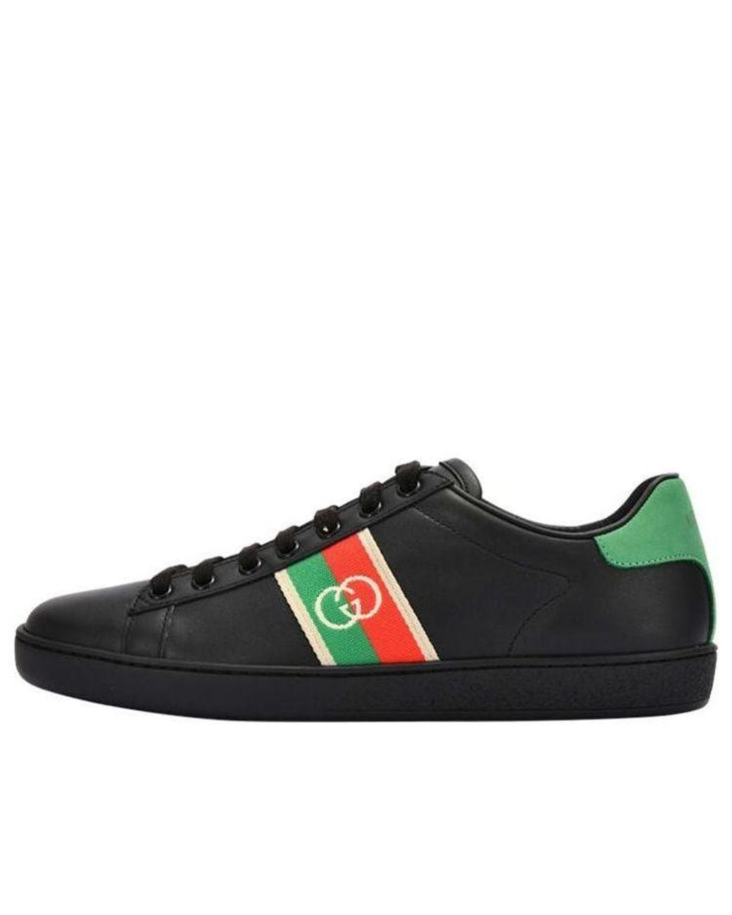 Gucci Black (Wmns) Ace Elastic Web 'Interlocking G