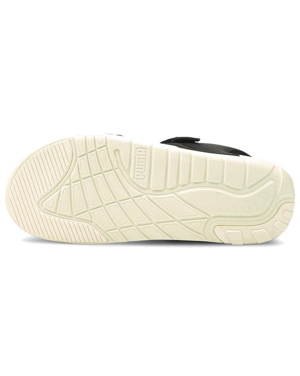 PUMA Black Softride Sandal Marshmallow' for men