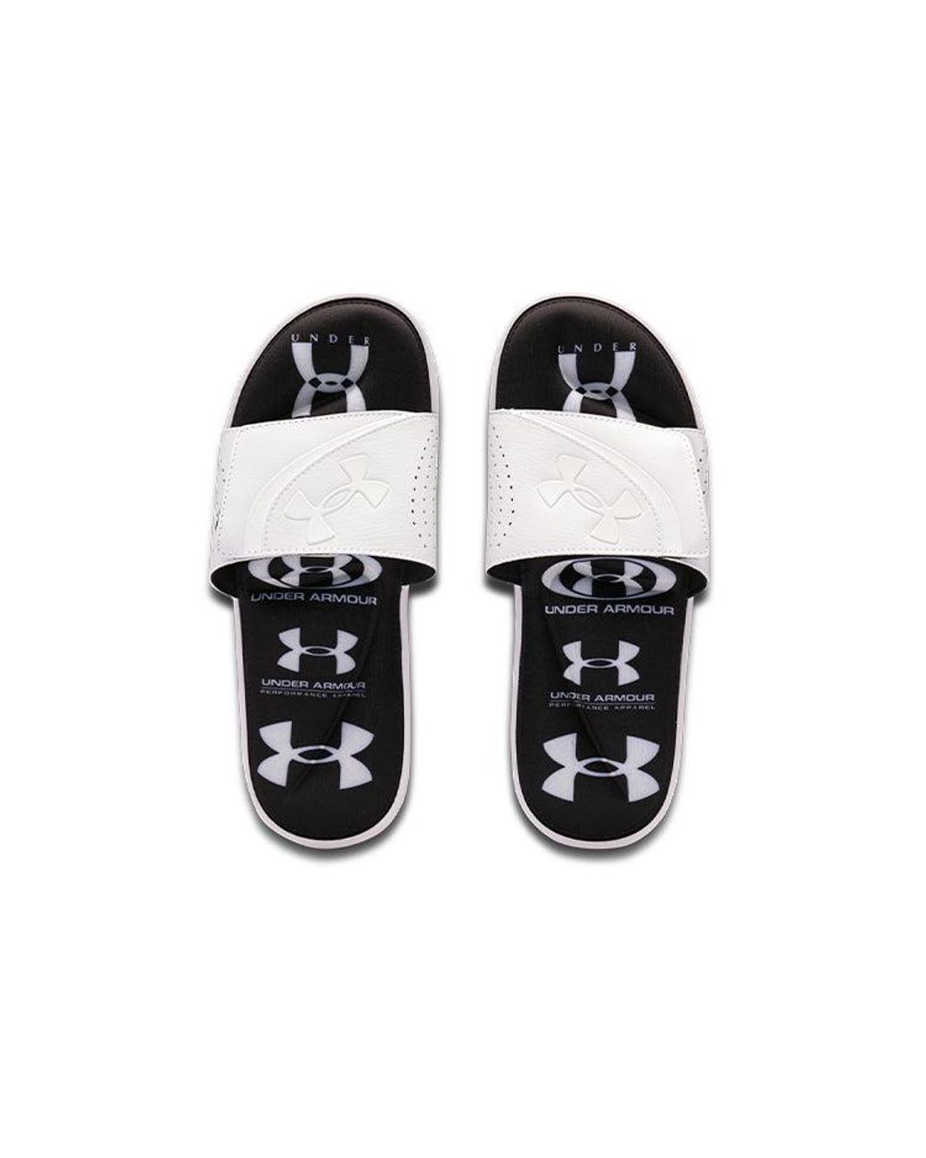 Under Armour Black Ignite 6 Graphic Strap Slide for men