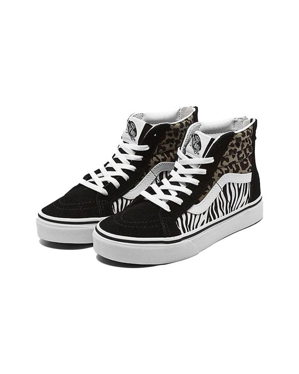 Vans Black Sk8-Hi Zip Casual Gs Leopard Print for men