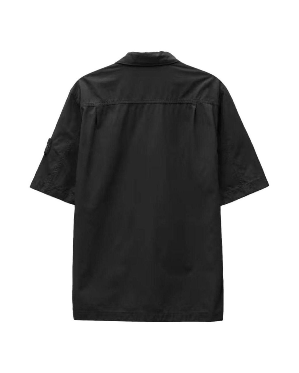 Stone Island Black Zip Pocket Shirt for men