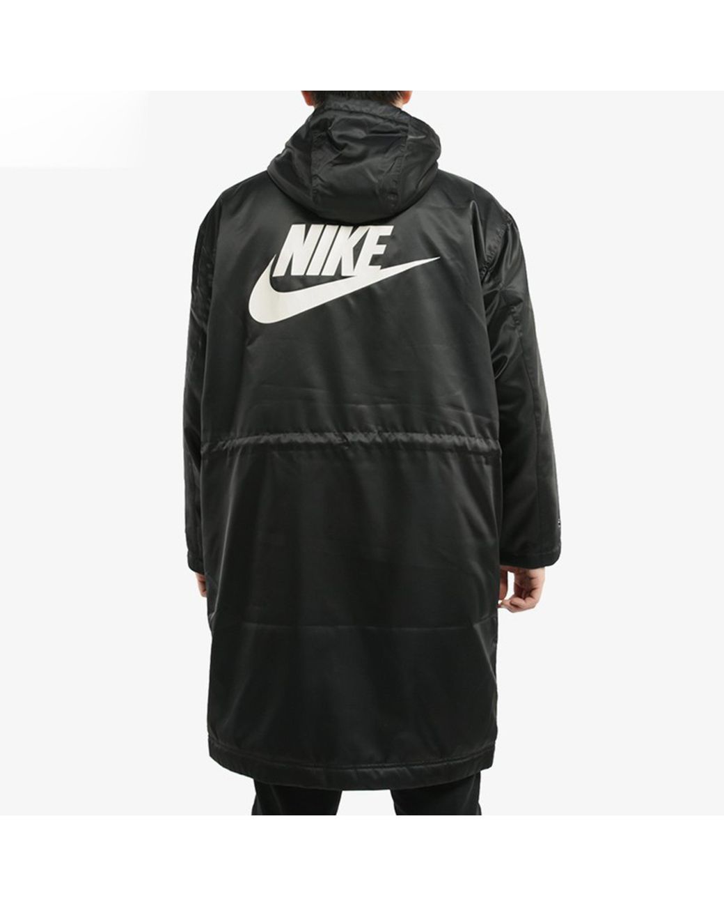 Nike Black Alphabet Logo Hooded Padded Jacket for men