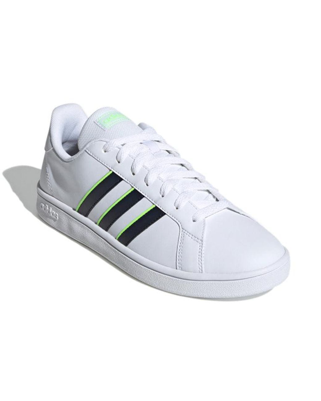 Adidas White Grand Court Base Carbon' for men