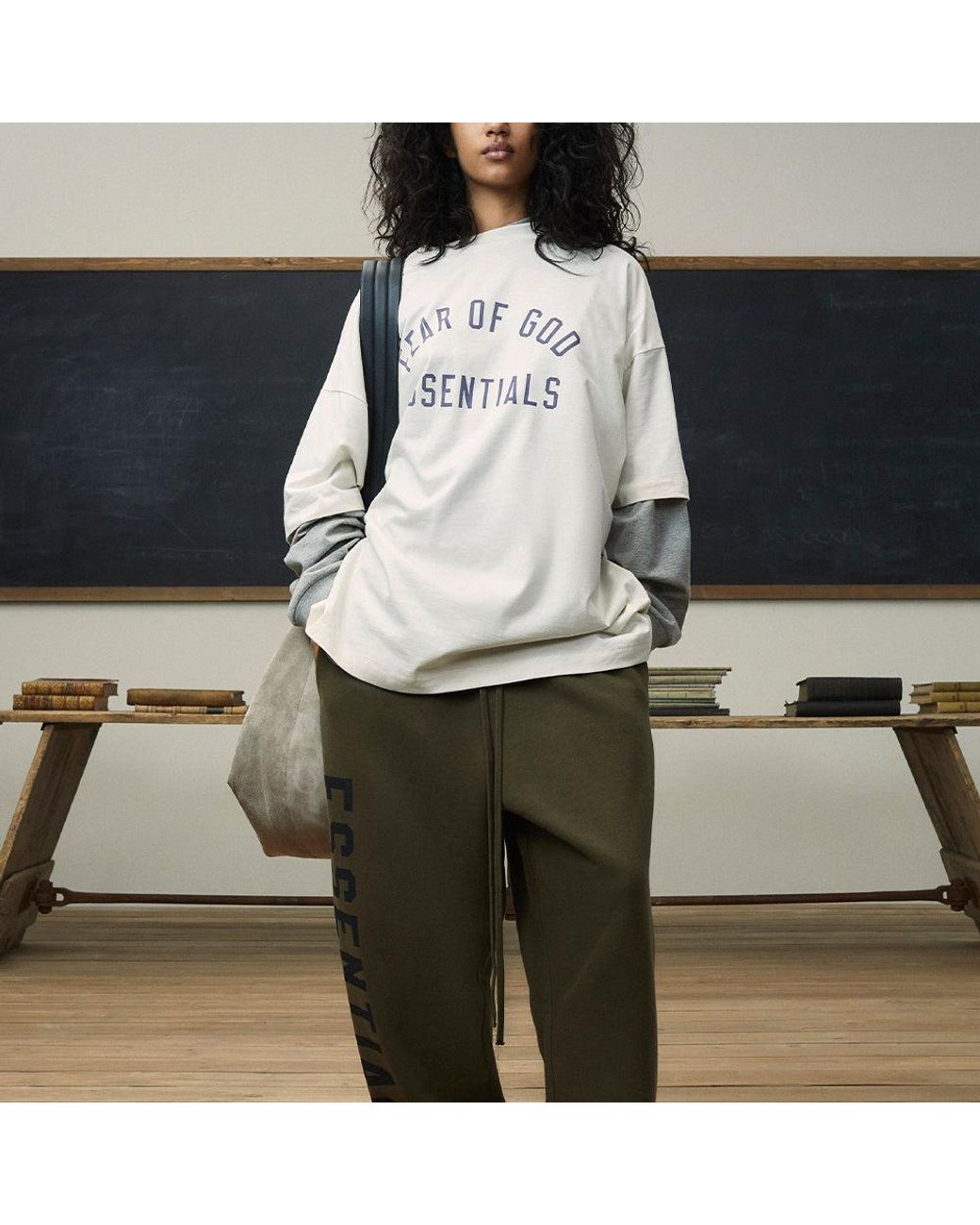 Fear Of God White Jersey Crewneck Tee 'Shell' for men