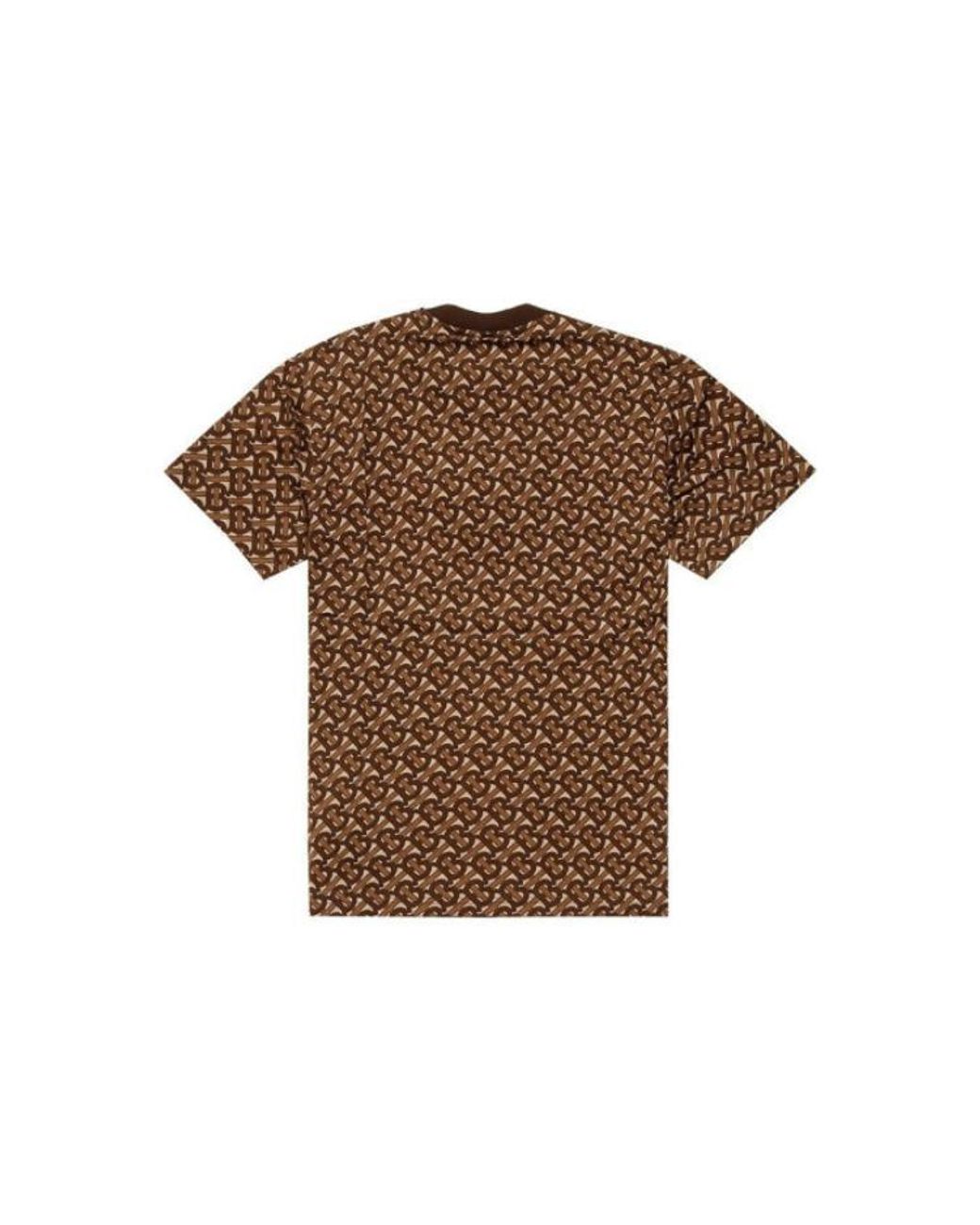 Burberry Brown Logo Stripe Printing Short Sleeve for men