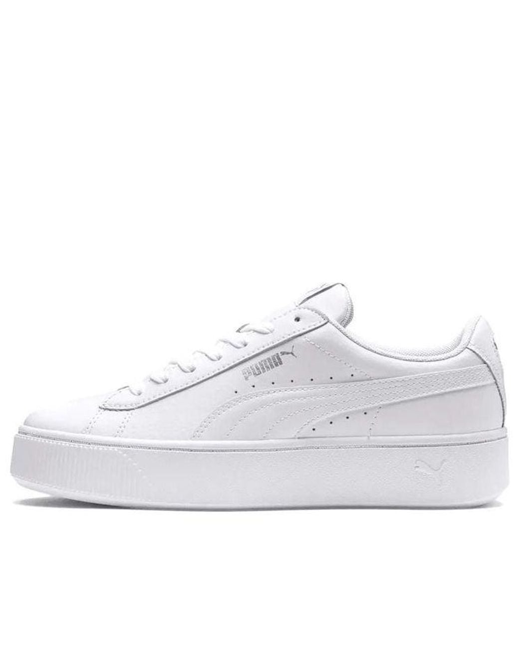 PUMA White (Wmns) Vikky Stacked L