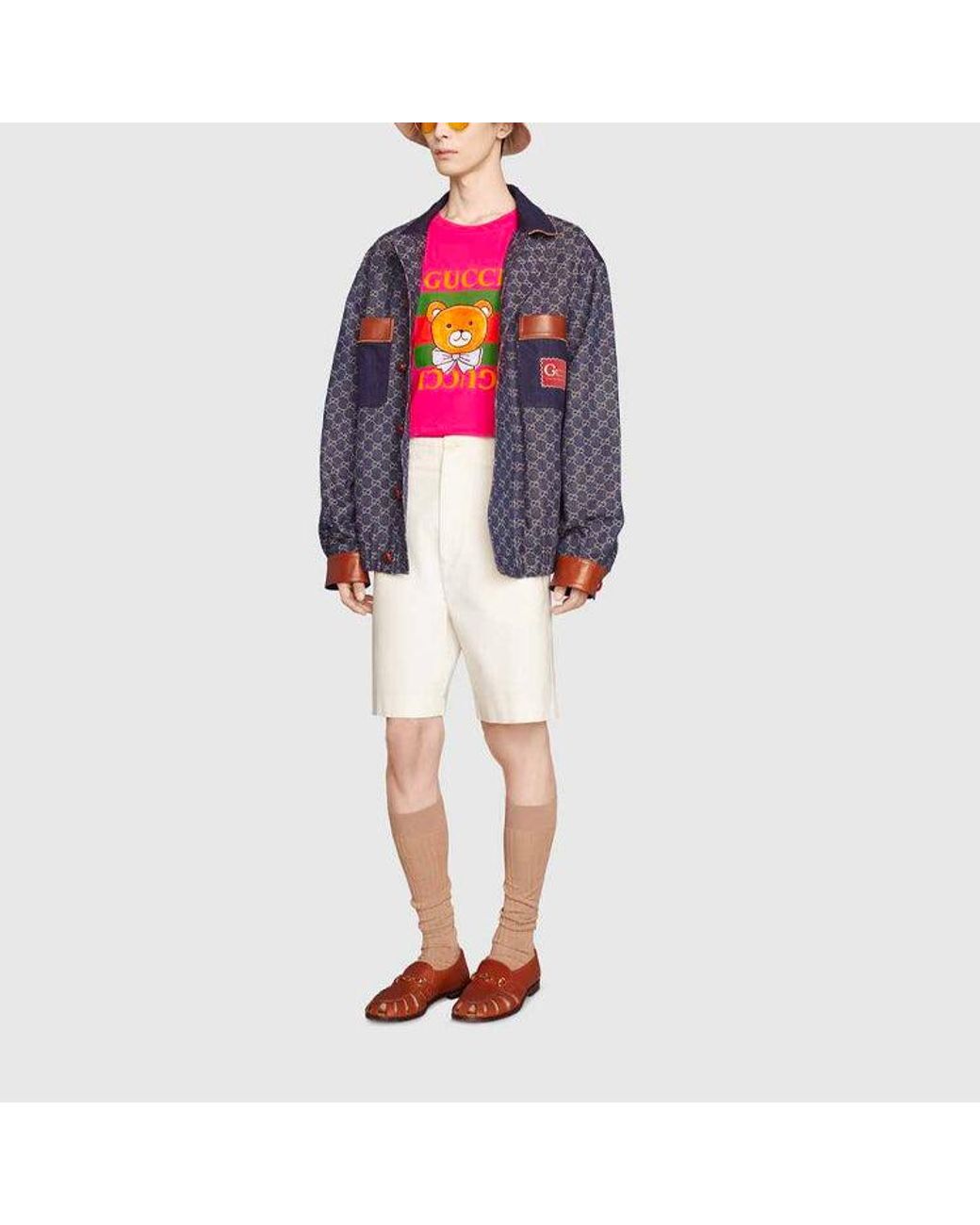 Gucci Pink Kai X Crossover Ss21 Loose Round Neck Short Sleeve for men