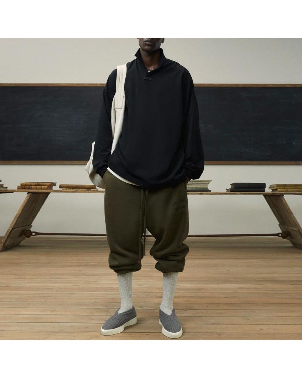 Fear Of God Green Fleece Sweatpant 'Military' for men