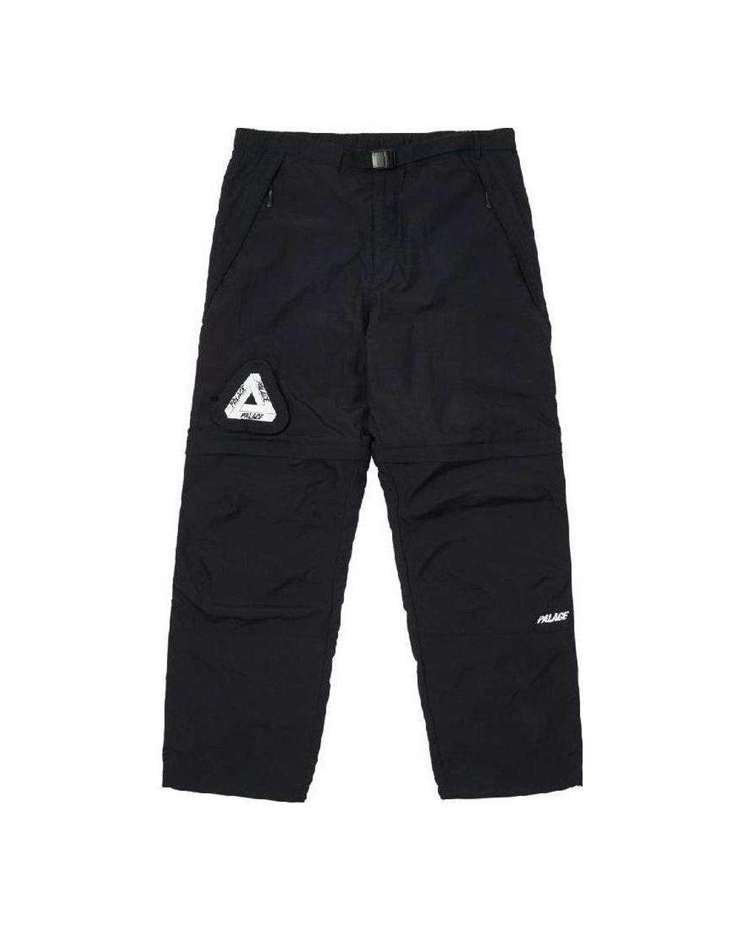 Palace Black Ss22 Zip Off Bottoms for men