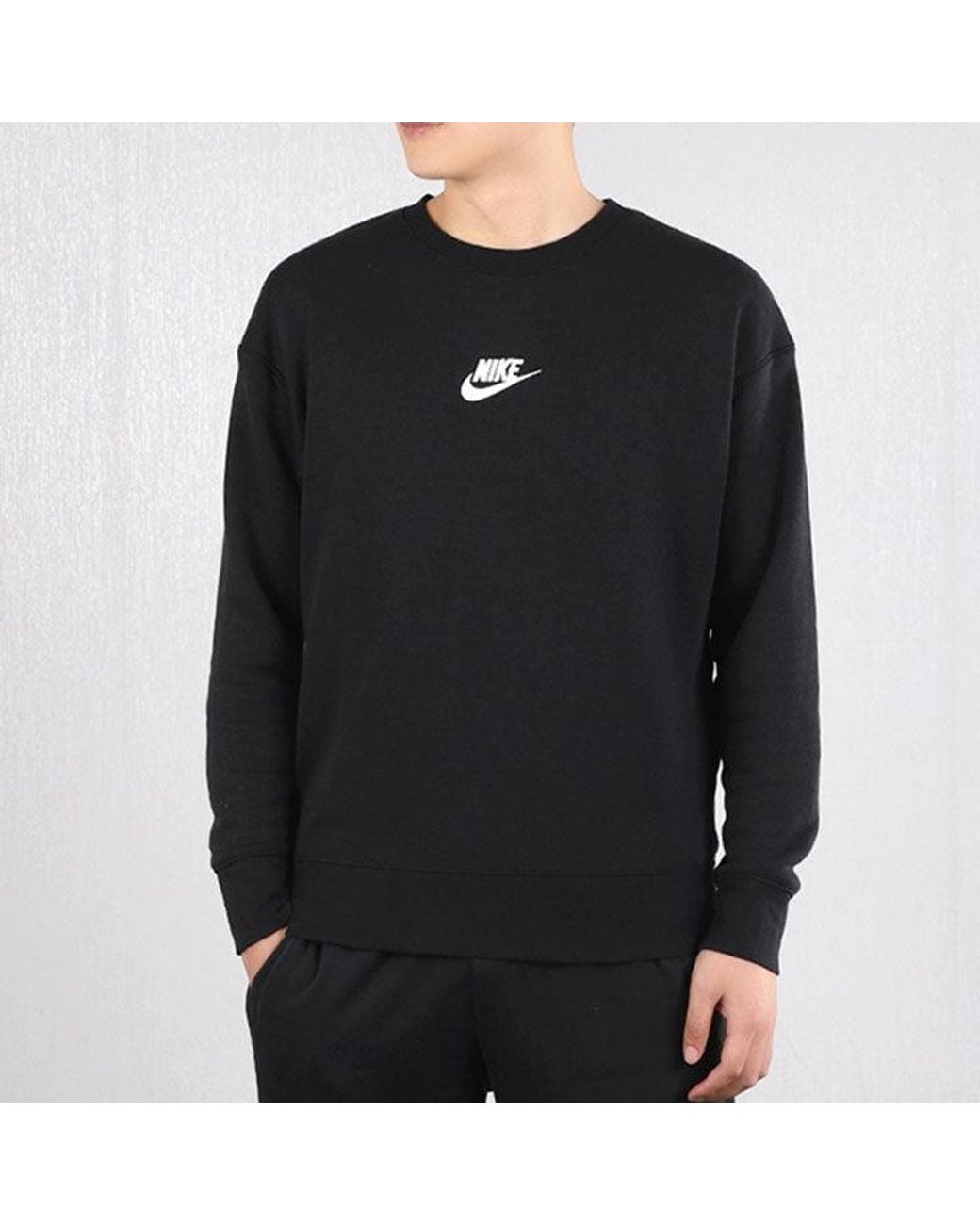 Nike Blue Casual Crew Neck Sweater for men