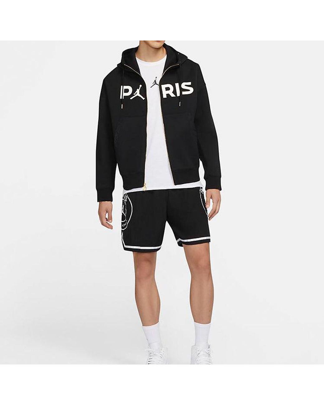 Nike Black Paris Saint-Germain Basketball Sports Shorts for men