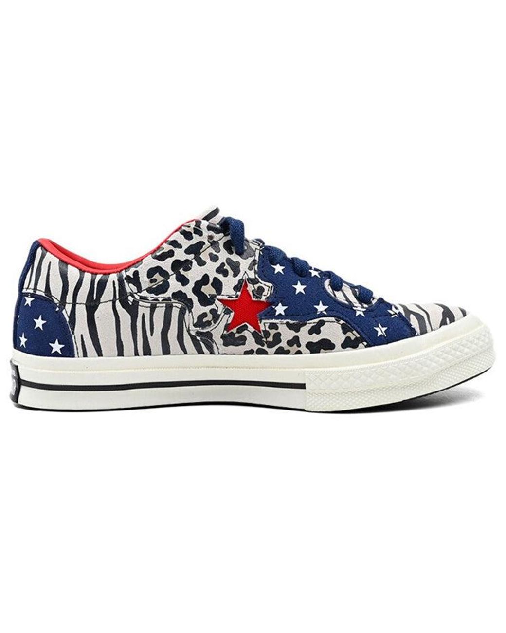 Converse Blue One Star Leopard Grain for men