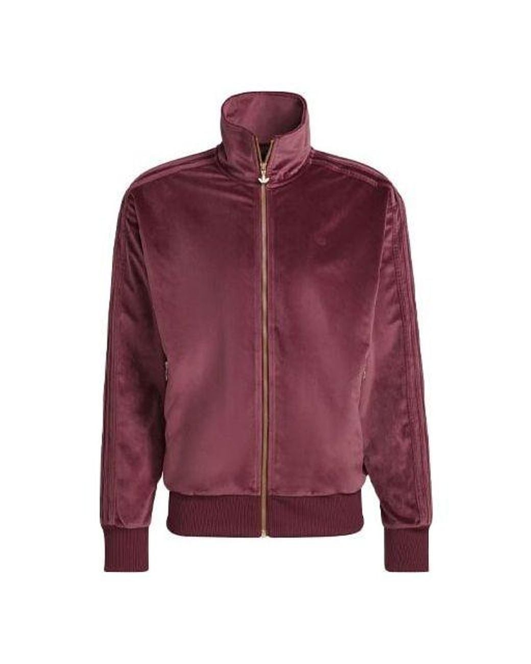 Adidas Red Originals Adicolor Velour Track Jacket for men
