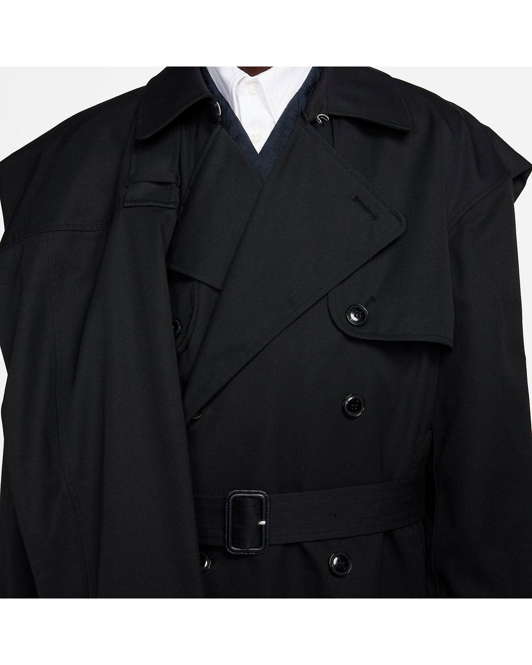 Nike Black X Martine Rose Trench Coat Asia Sizing Dv0851-414 for men