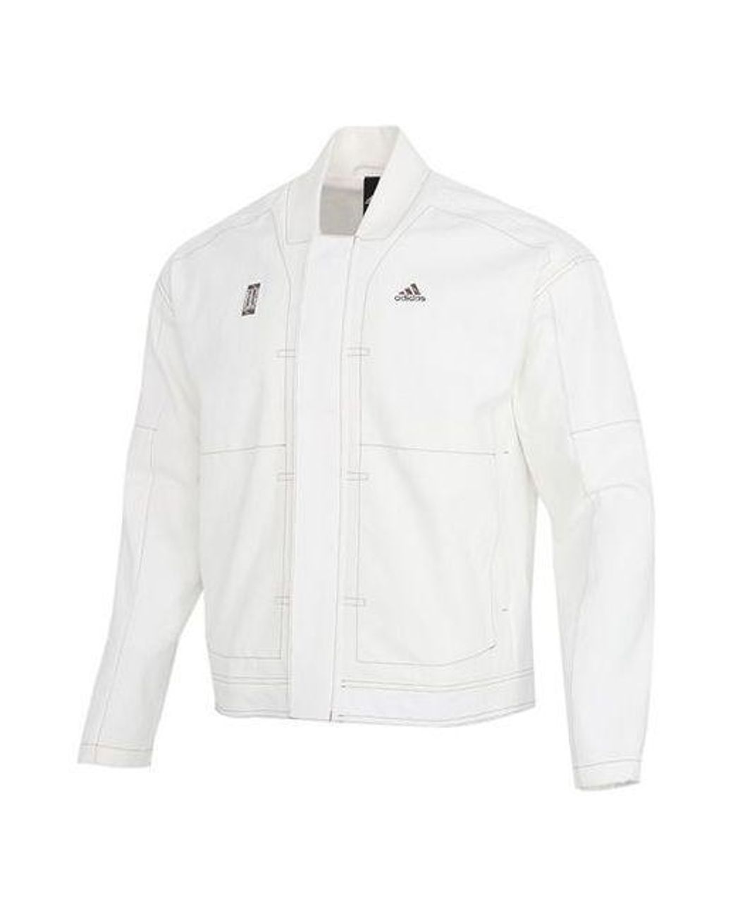 Adidas White Wj Jkt Denim Series Casual Sports Woven Jacket for men