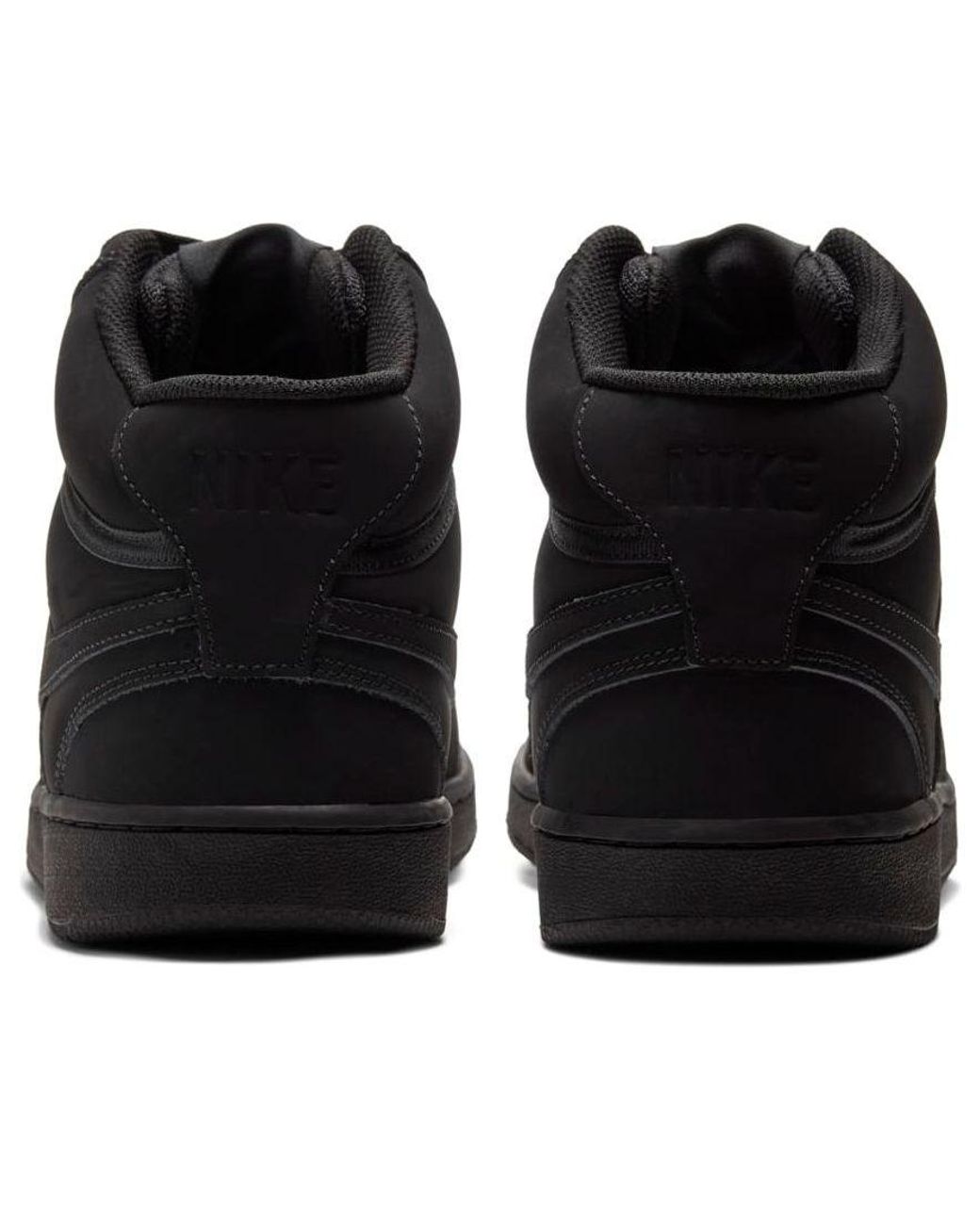 Nike Black Court Vision Mid Shoes for men