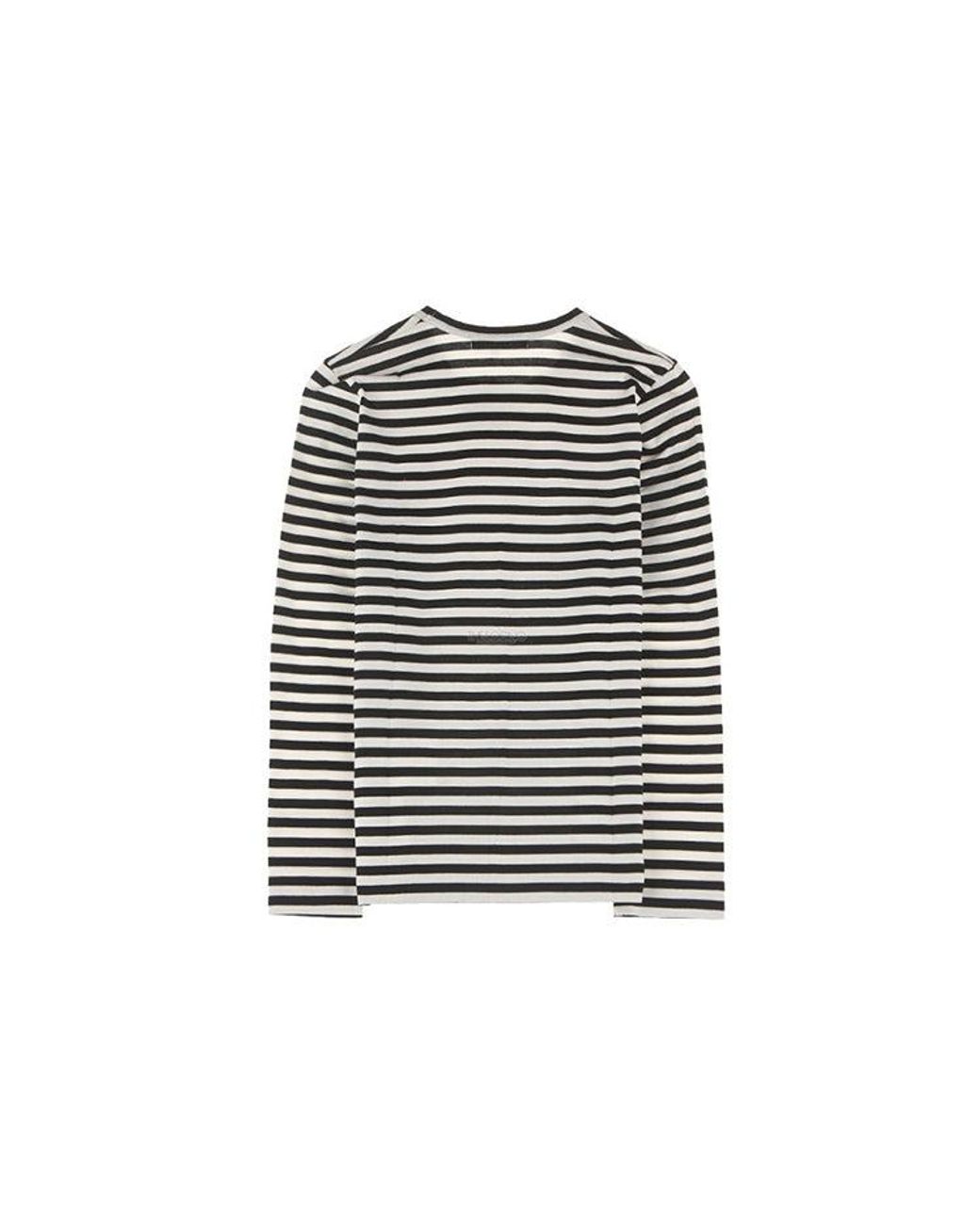 COMME DES GARÇONS PLAY Black (Wmns) Striped Long Sleeves Tee