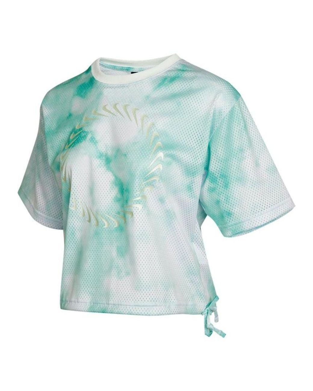 Nike Blue (Wmns) Sportswear Icon Clash Printing Round-Neck