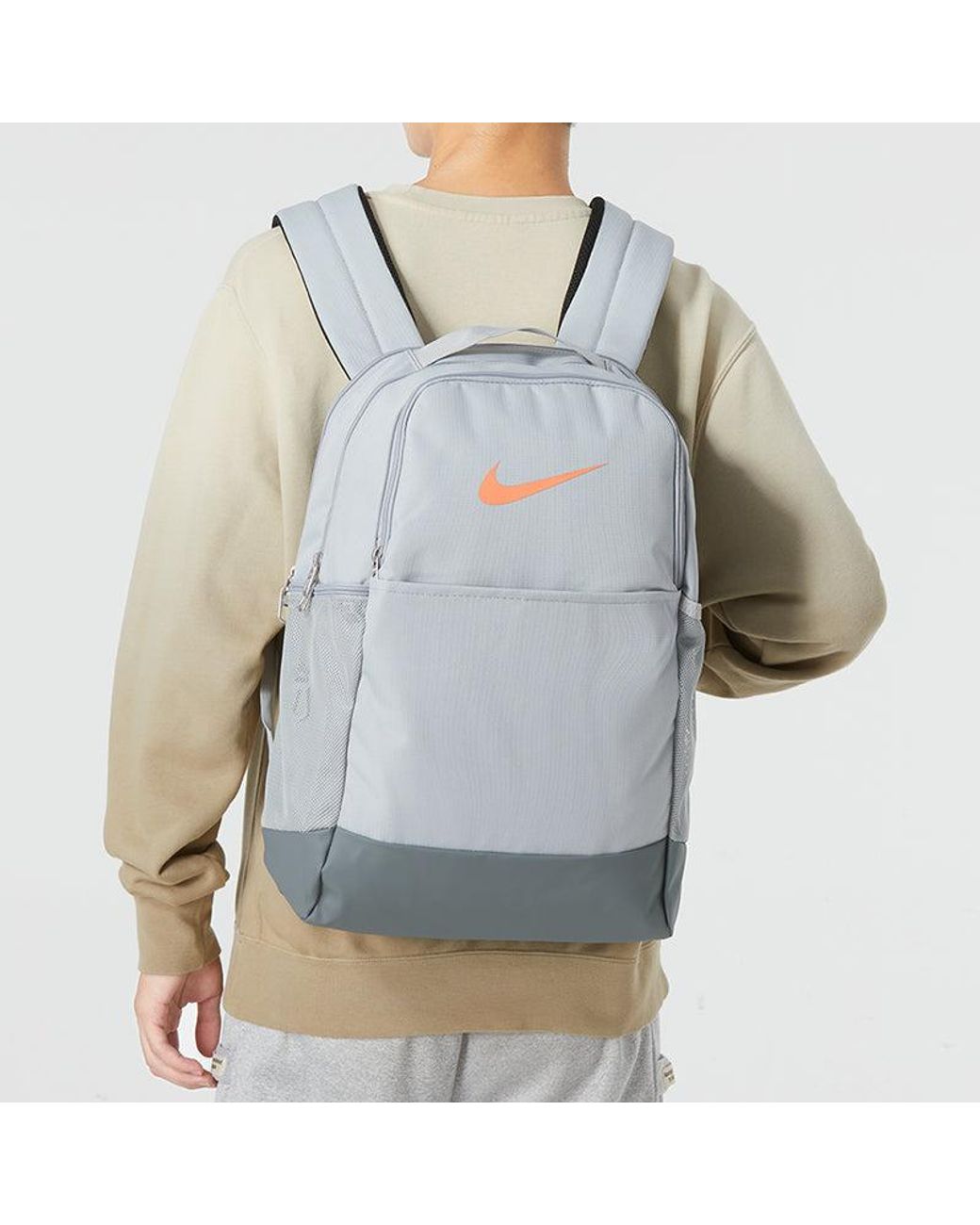 Nike Gray Brasilia 9.5 24L Backpack for men