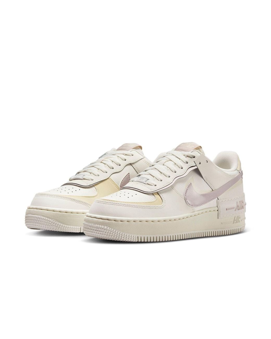 Nike White Air Force 1 Shadow "Sail Platinum" Sneakers