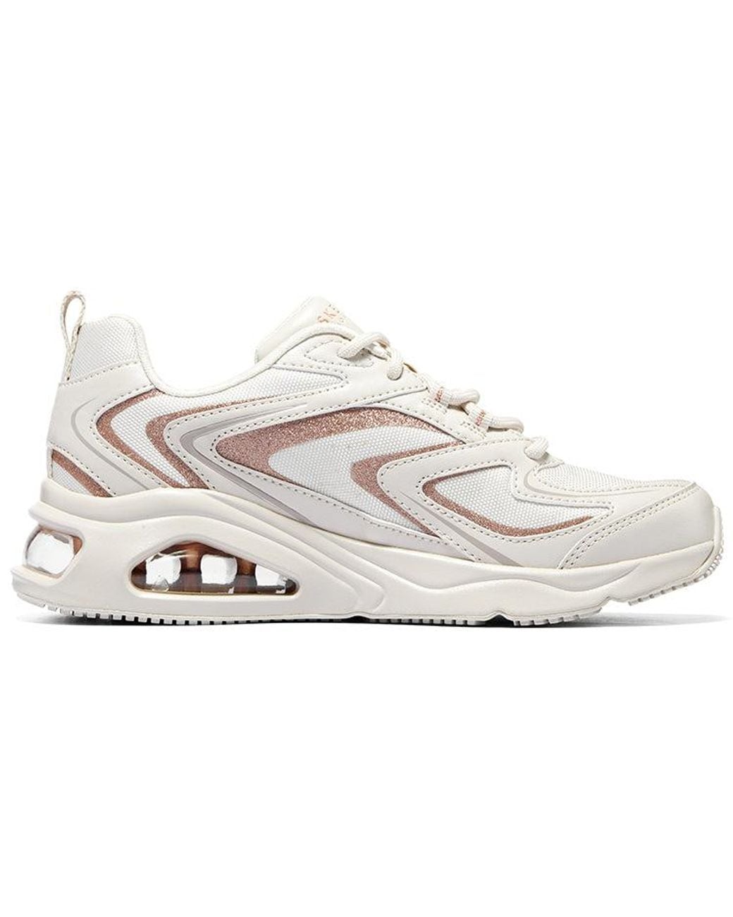 Skechers White (Wmns) Tres-Air 'Shimm Airy