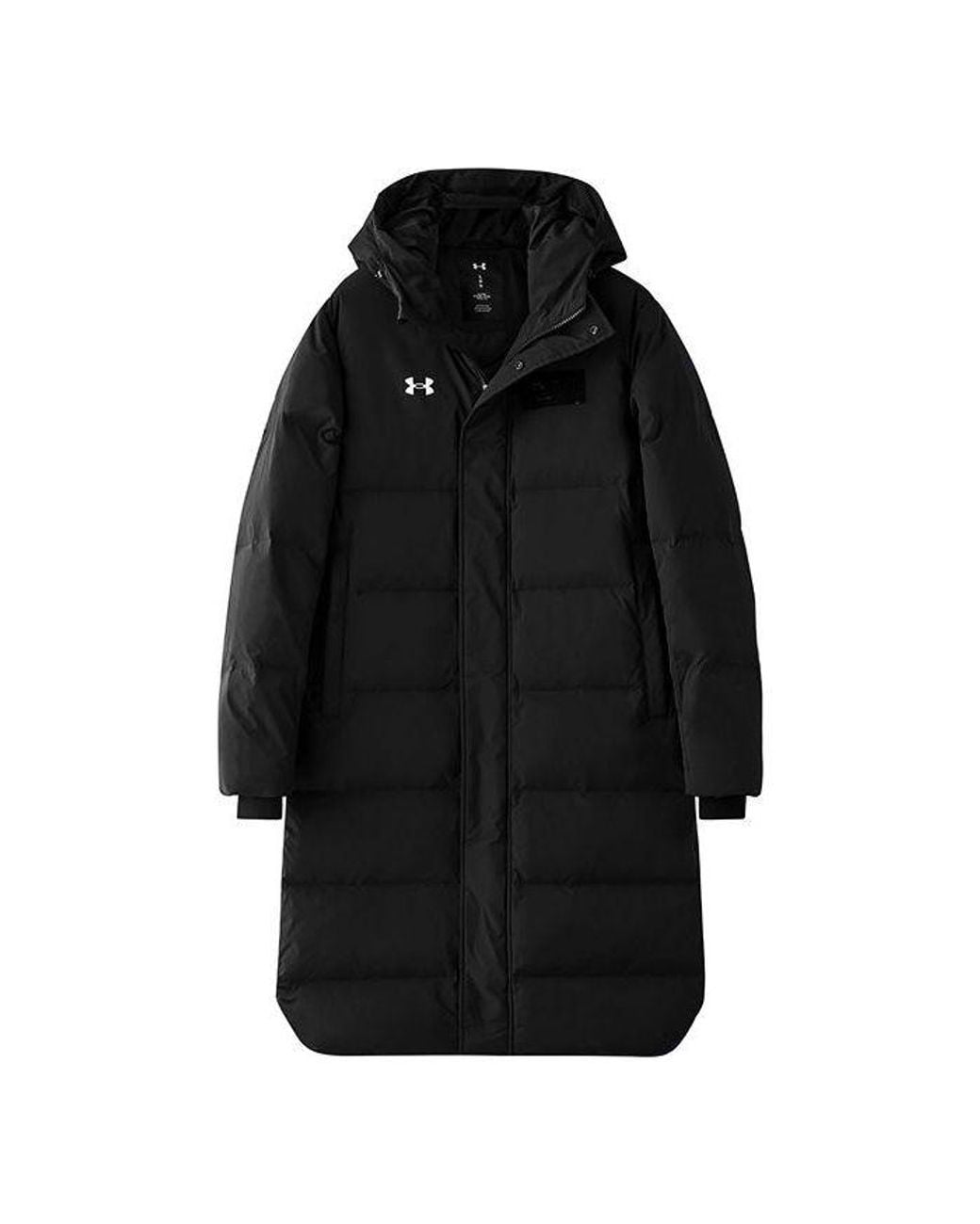 Under Armour Black Long Puffer Jacket for men