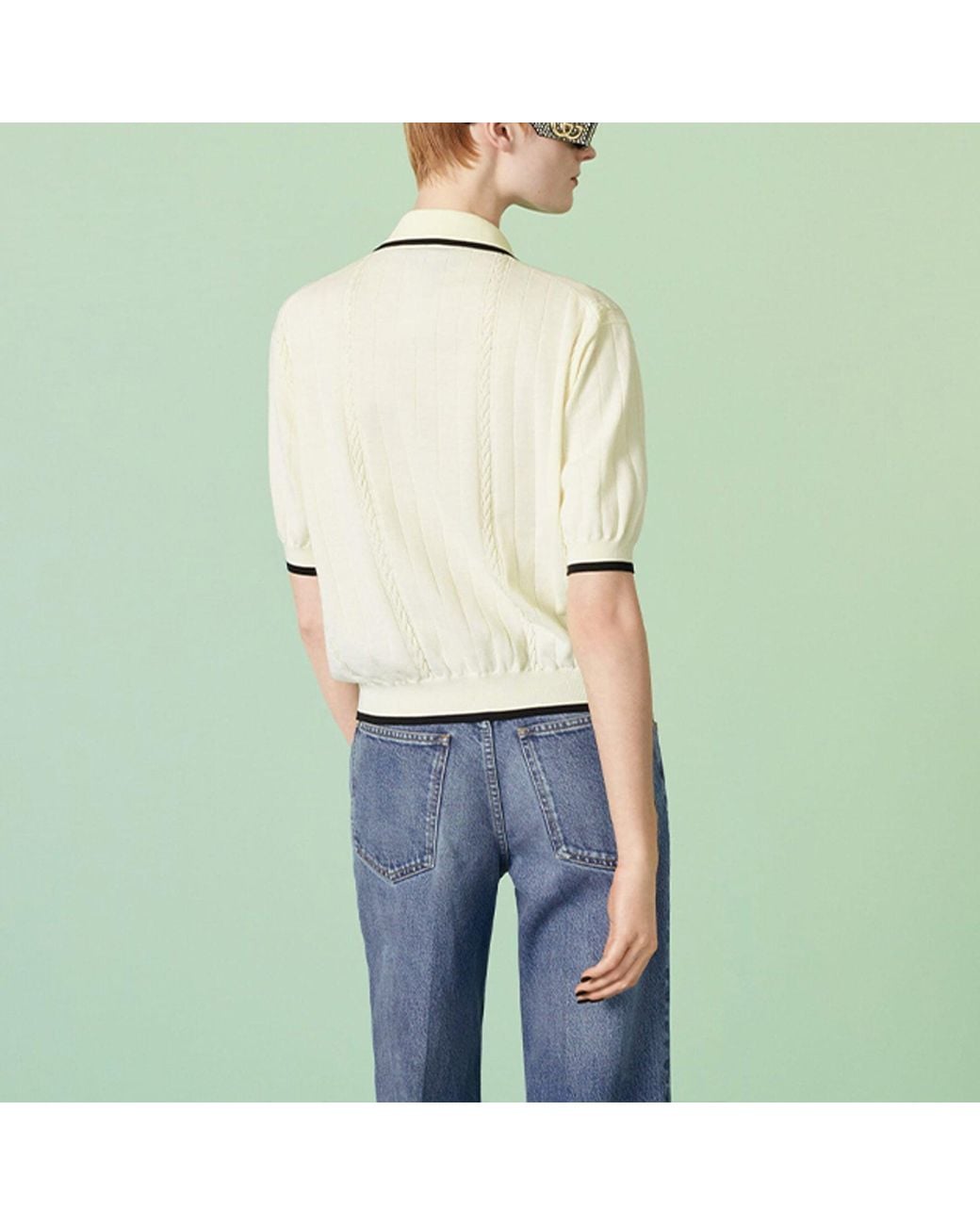 Gucci Natural (Wmns) Cotton Cardigan With Interlocking G 'Ivory'
