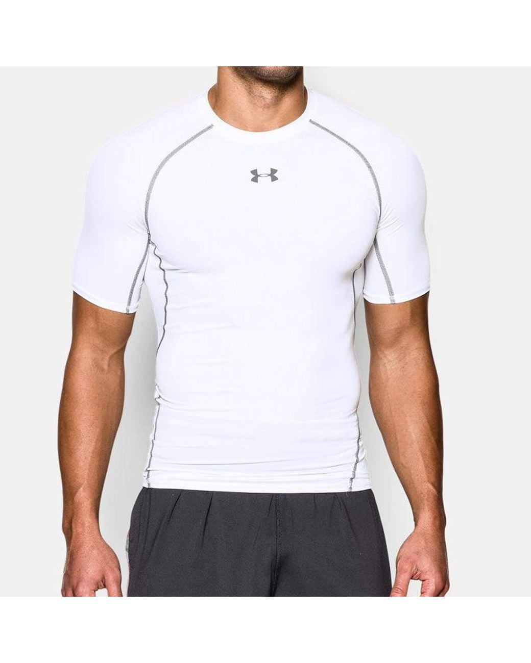 Under Armour Blue Training Sports Tight Short Sleeve Tops for men