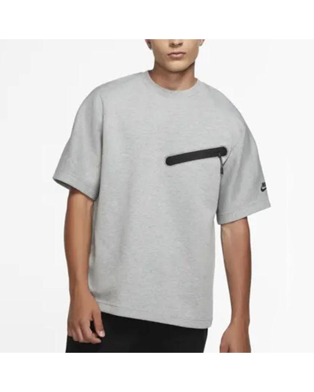 Nike Gray Sportswear Nsw Tech Fleece Short Sleeve Dark for men