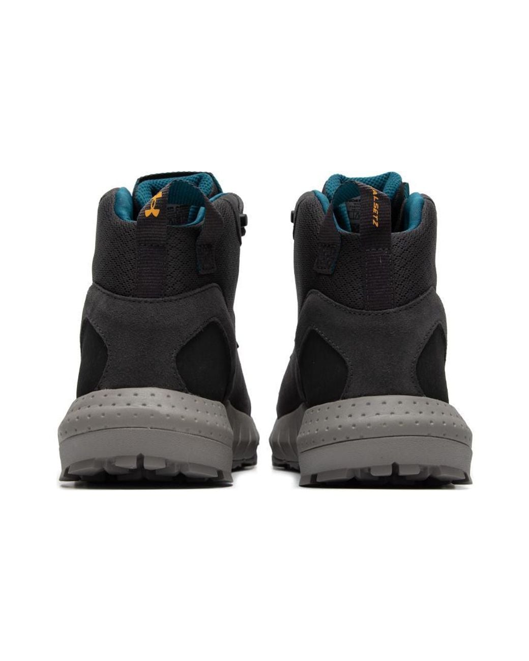 Under Armour Black Ua Micro G Valsetz Trek Mid Leather Waterproof Tactical Boots for men