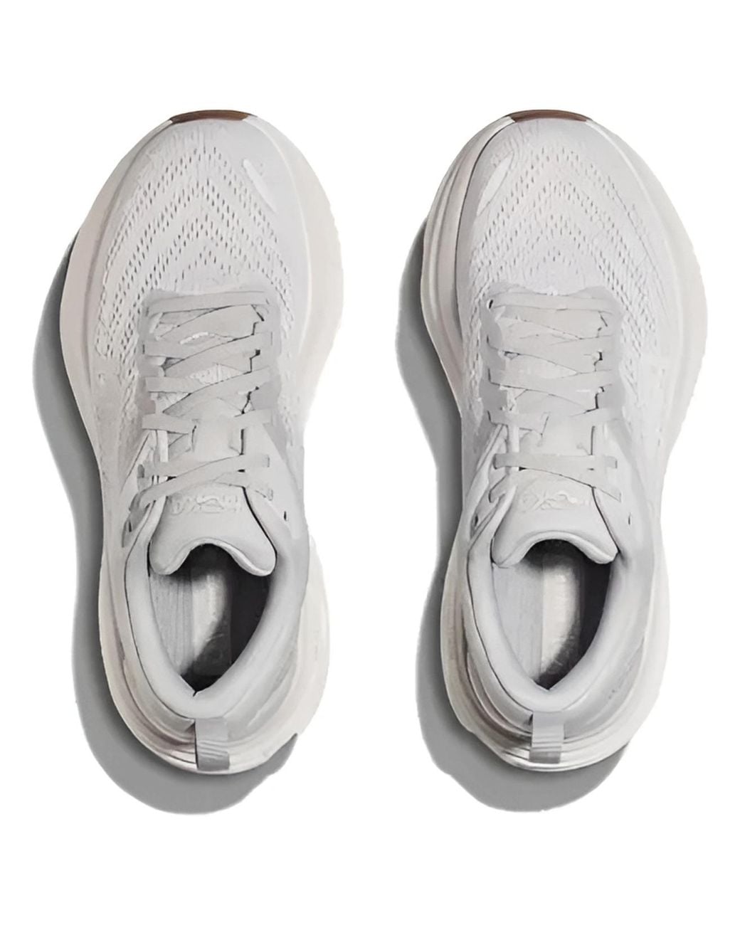Hoka One One White Bondi 8 'Lunar Rock' for men