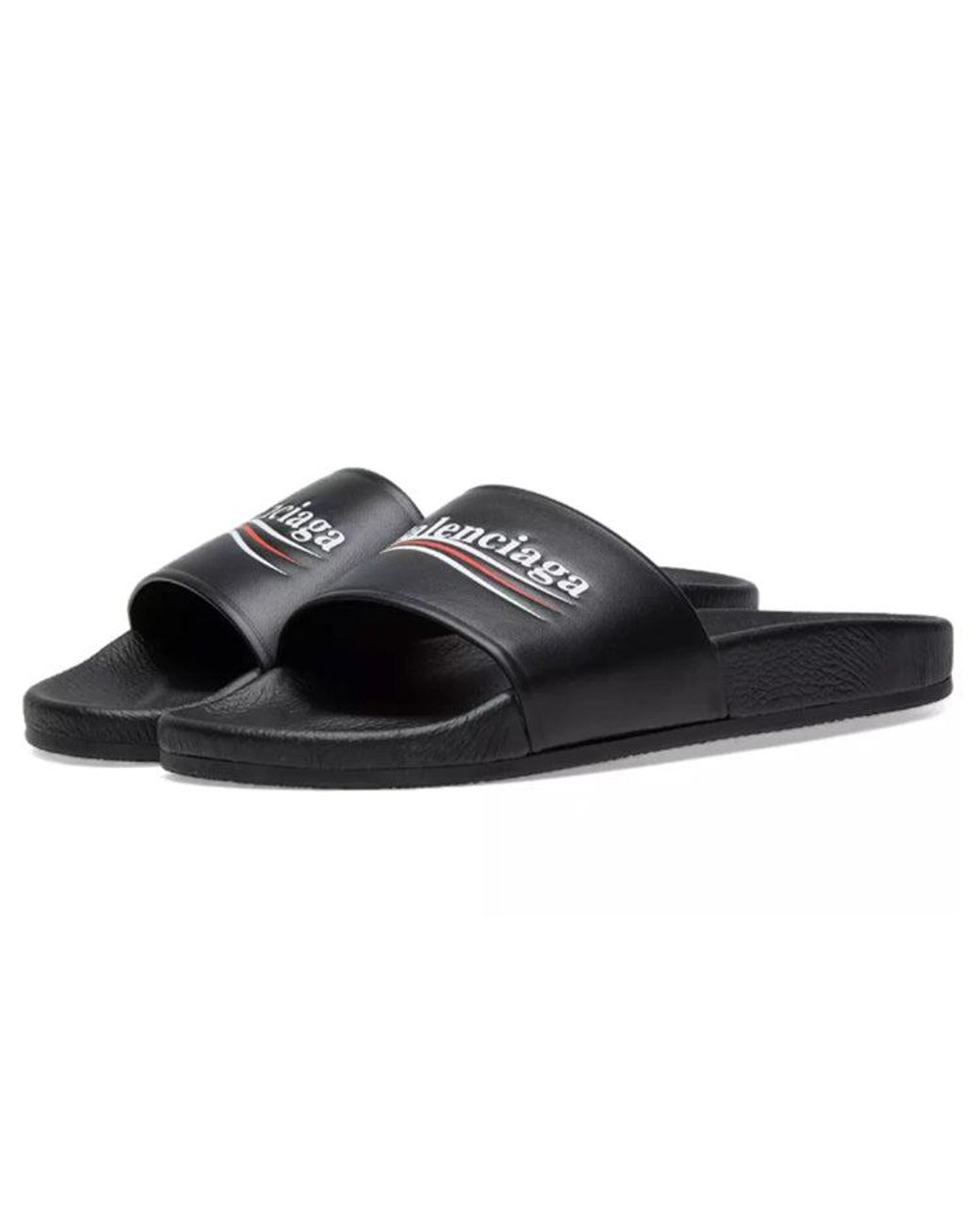 Balenciaga Blue Wave Logo Slippers Sandals for men