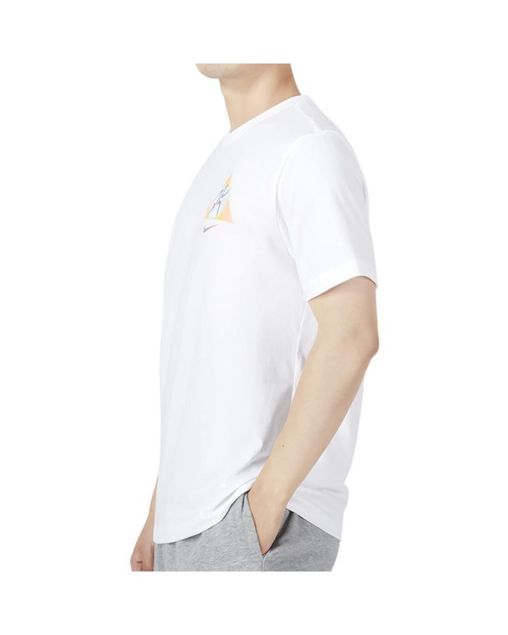 Nike White Logo Pattern Printing Casual Short Sleeve T-Shirt for men