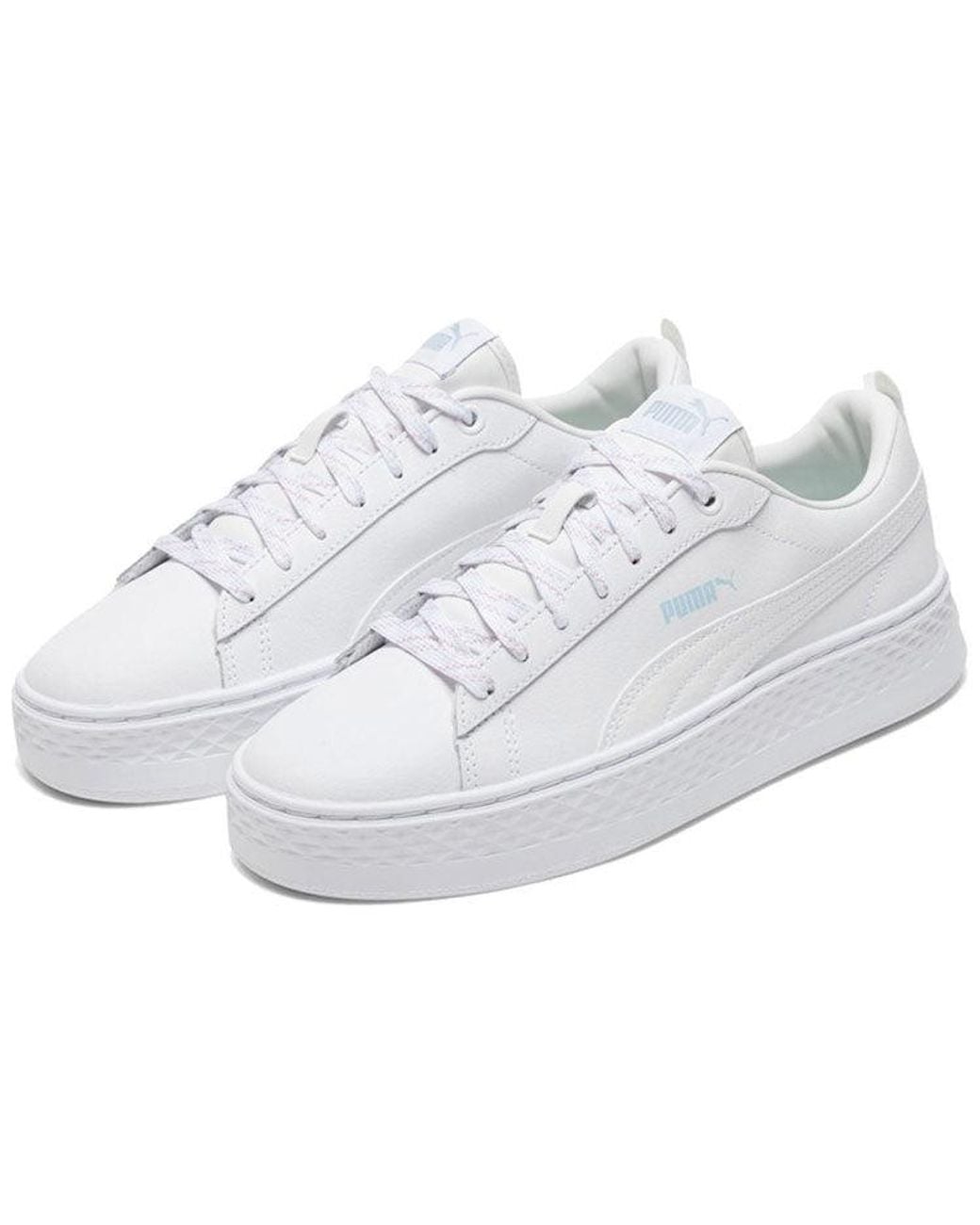 PUMA White (Wmns) Smash Platform Q4 Polka