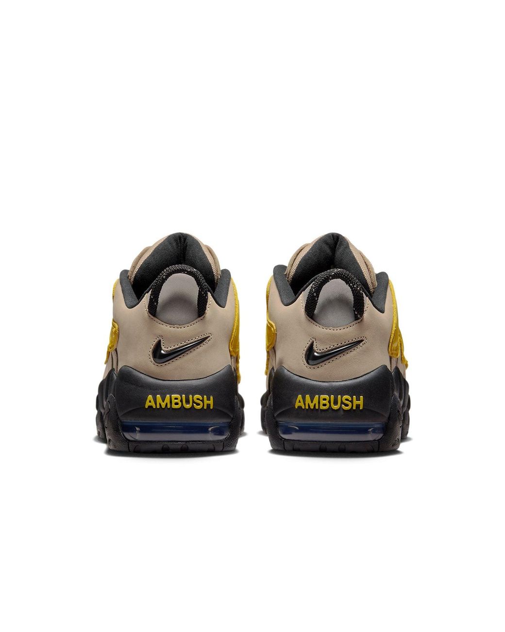 Nike Brown Air More Uptempo Low 'Ambush Limestone Vivid Sulfur' for men
