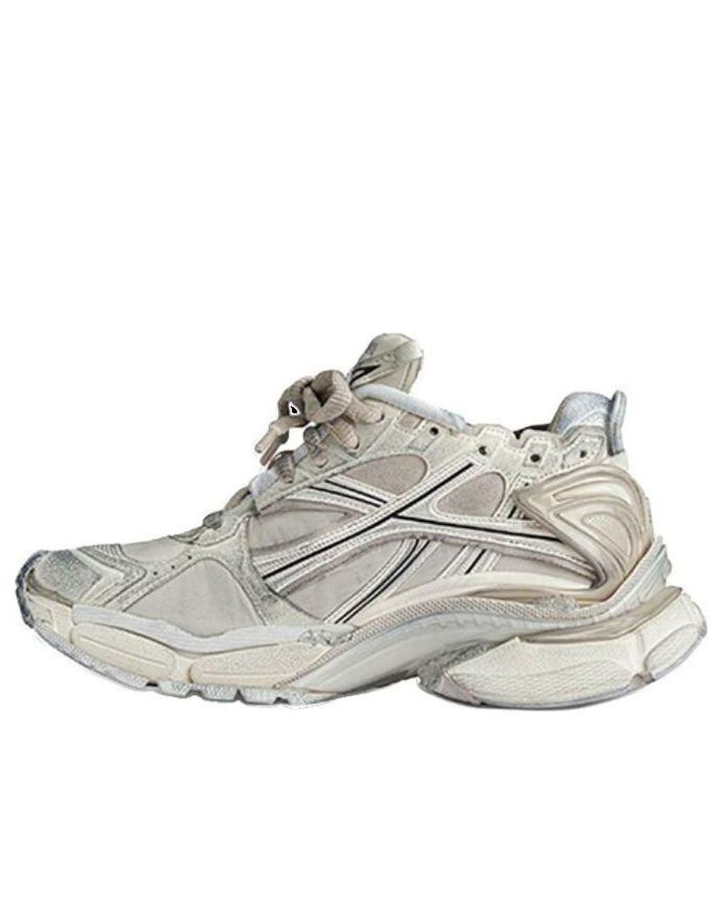 Balenciaga Metallic Runner Sneakers Nylon Suede-Like Fabric' for men