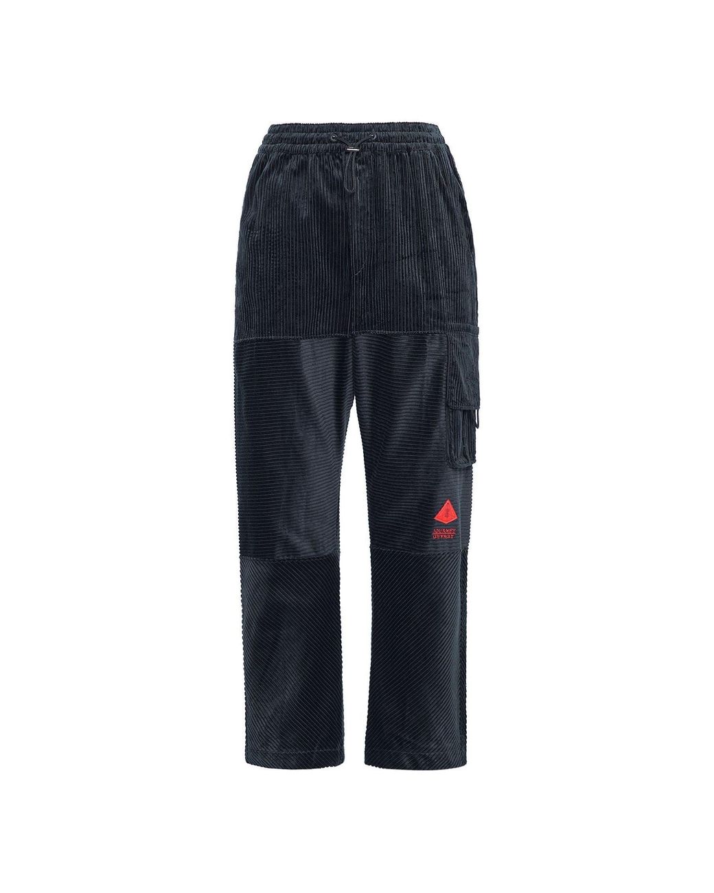 Nike Blue Corduroy Cargo Casual Straight Long Pants/Trousers for men