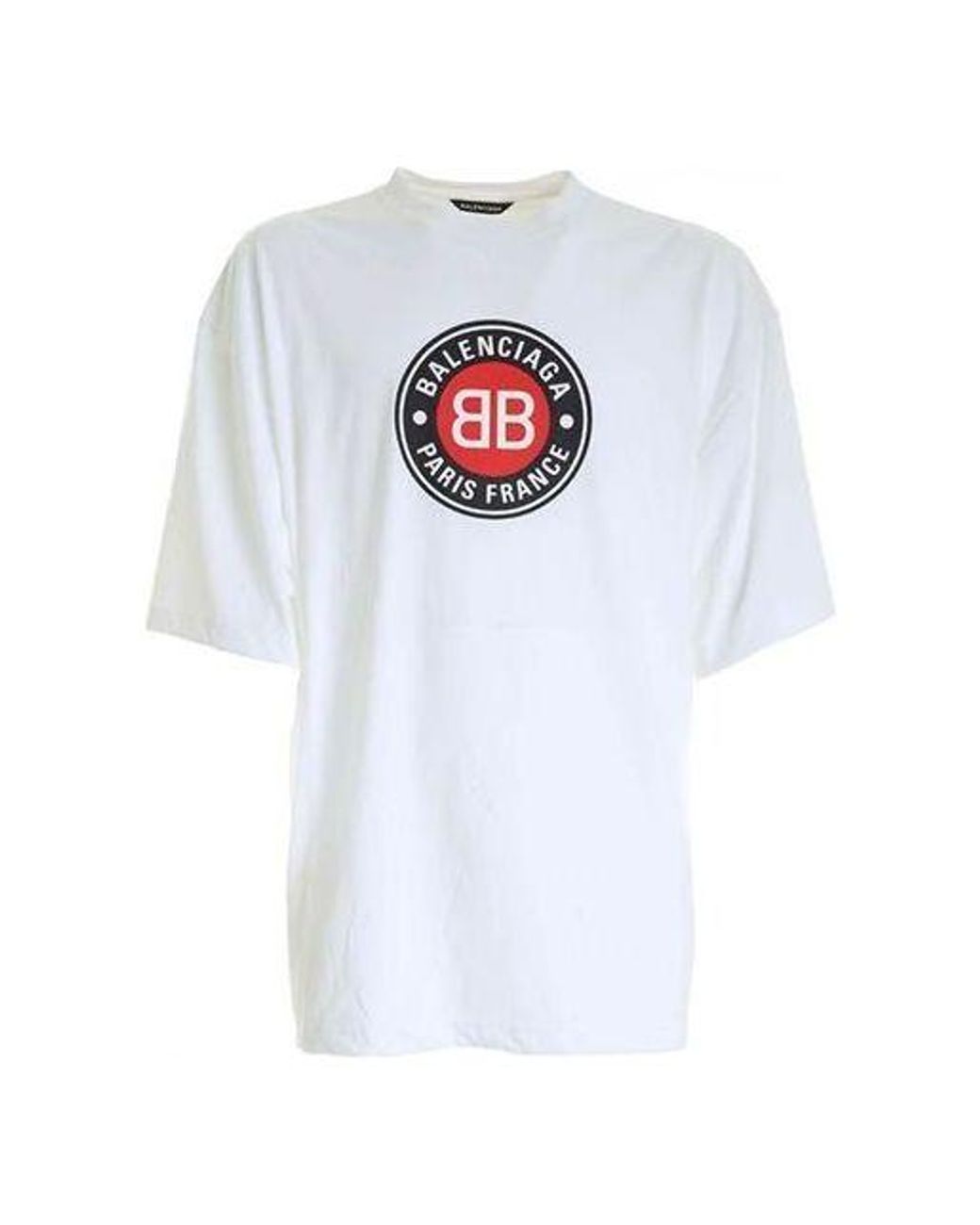 Balenciaga White Double B Logo Printing for men
