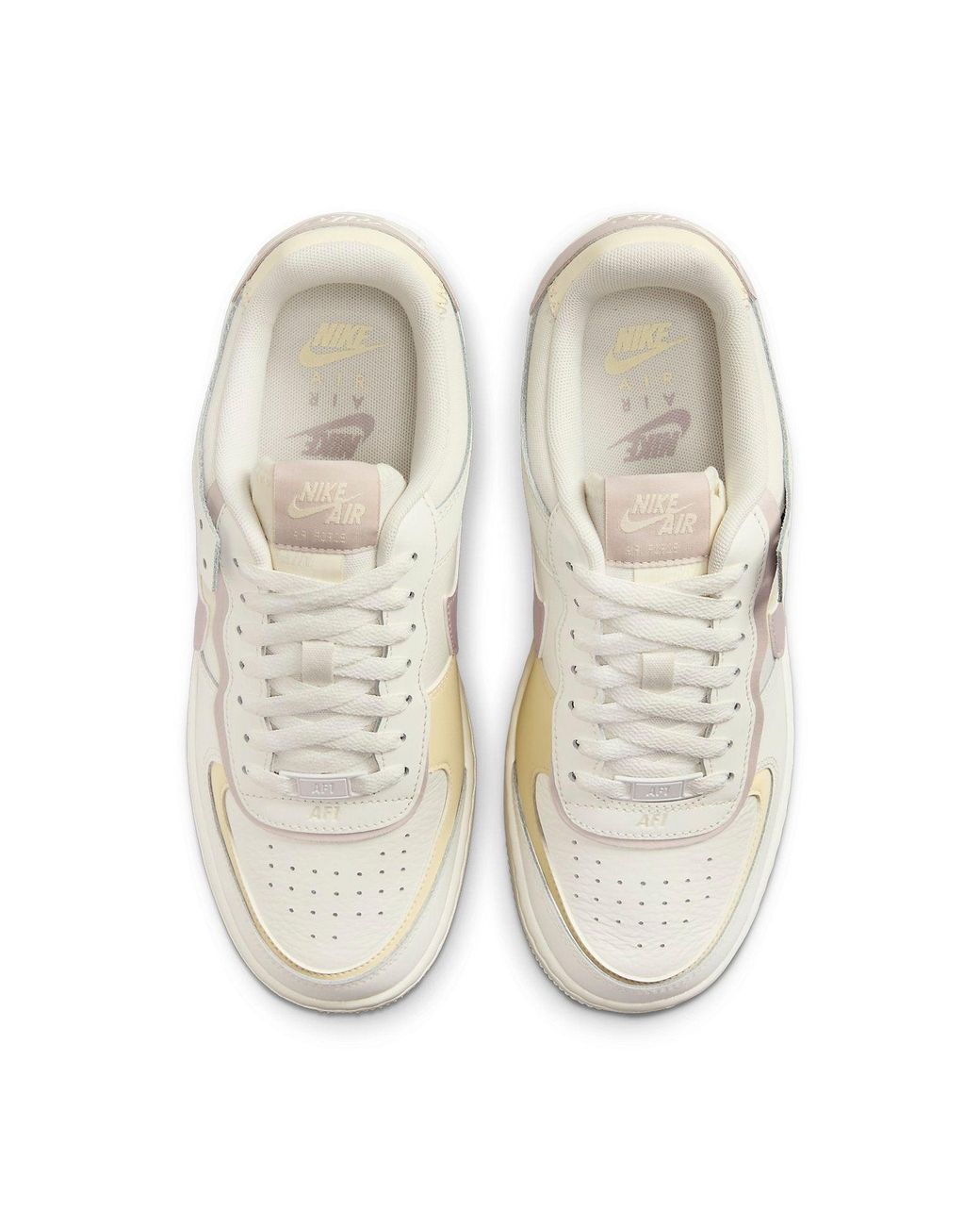 Nike White Air Force 1 Shadow "Sail Platinum" Sneakers