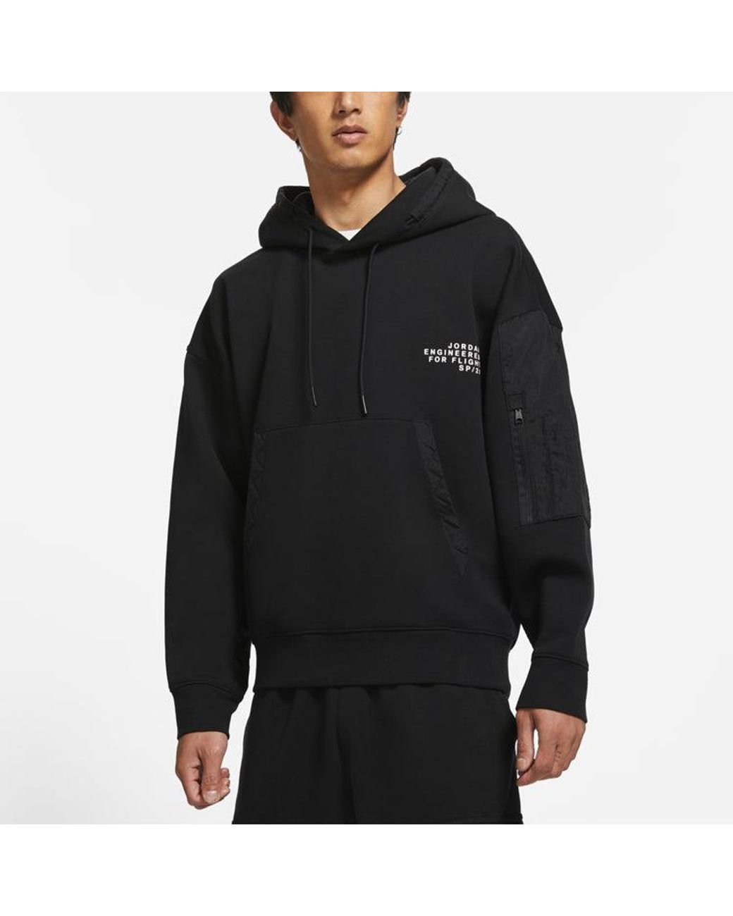 Nike Black 23 Engineered Knit Printing Pullover for men