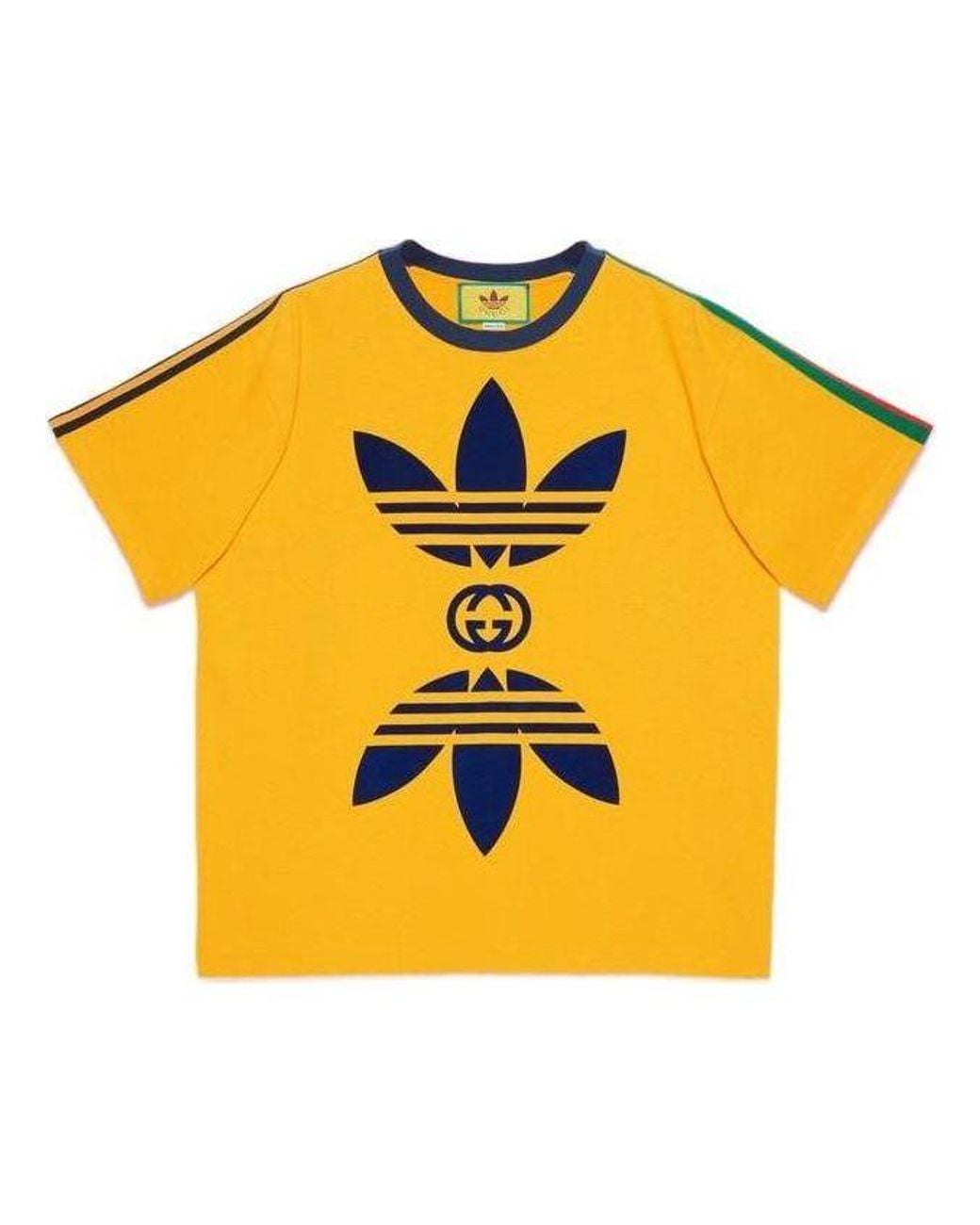 Gucci Yellow X Adidas Cotton Jersey T-Shirt