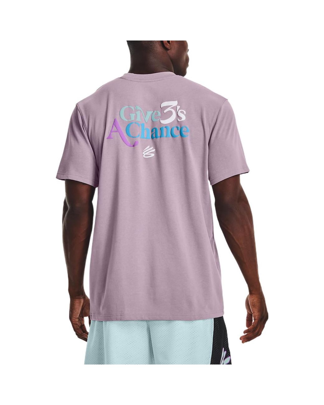 Under Armour Purple Curry 3's Hvyweight T-Shirt 'Lilac' for men