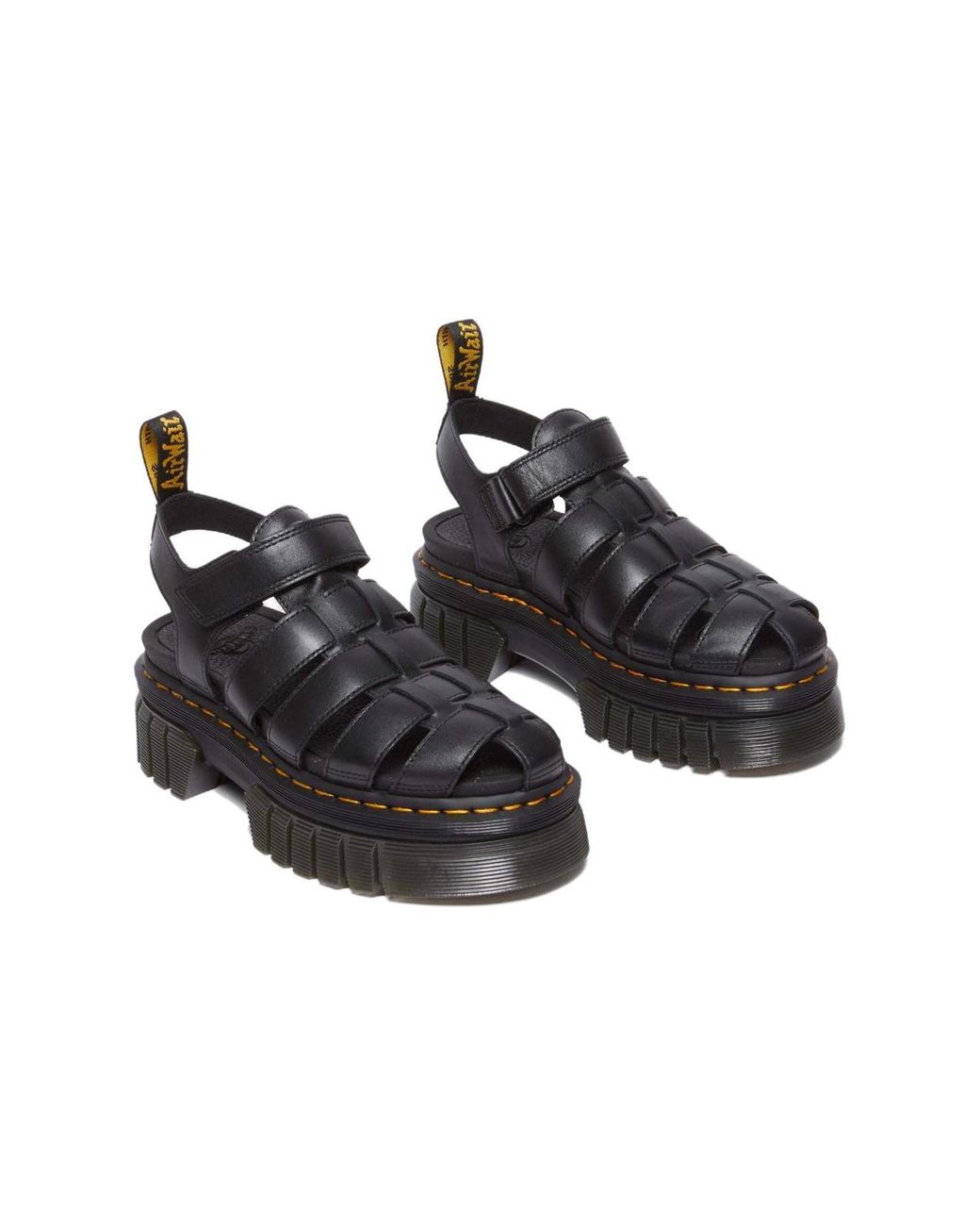 Dr. Martens Black (Wmns) Ricki Cage Leather Sandals