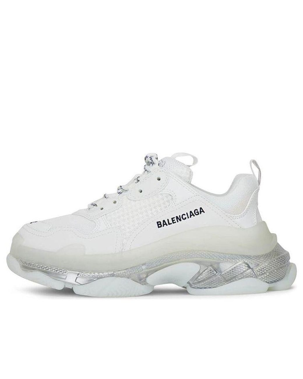 Balenciaga Triple S Clear Sole Clunky Shoes White | Lyst